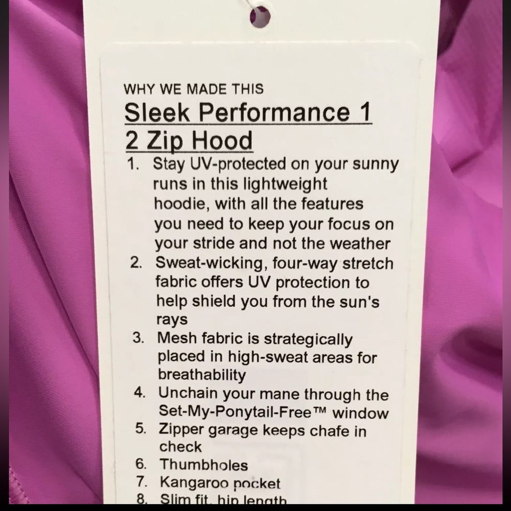 Lululemon Sleek Performance Pink Pullover - image 3